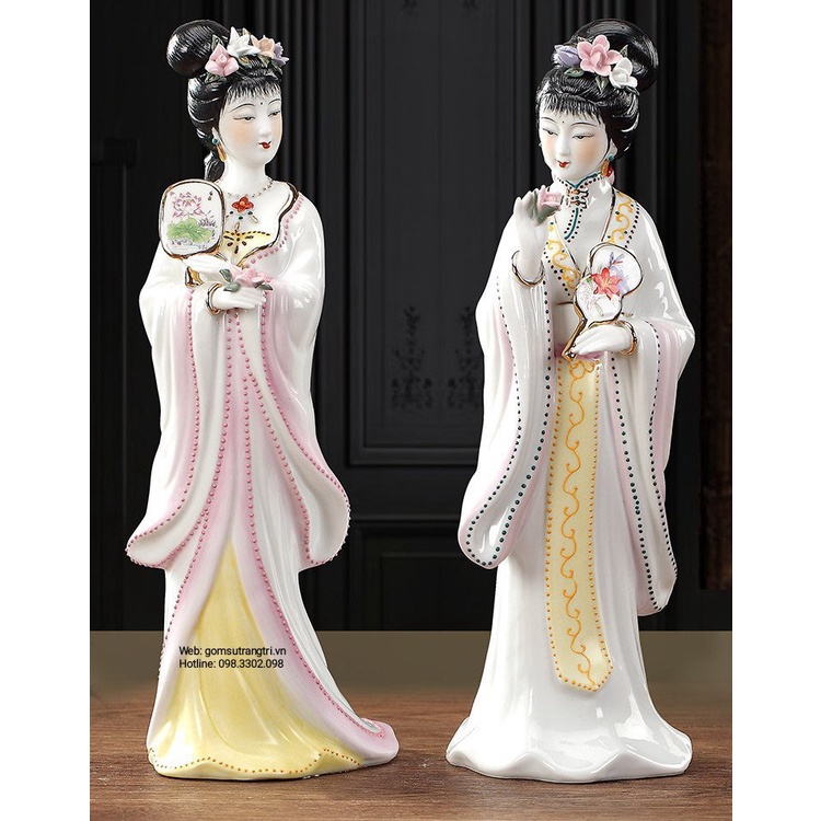 TƯỢNG SỨ TRANG TRÍ – 2 CÔ GÁI