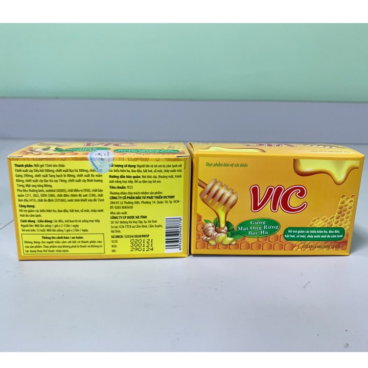 Siro VIC  - Hỗ Trợ Giảm Ho, Sổ Mũi, Đau Đầu Do Cảm Lạnh - Victory Pharmacy