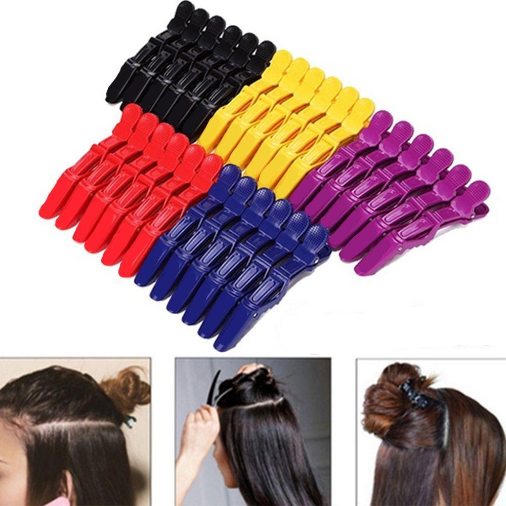 QQMALL Kẹp Mỏ Vịt Bằng Nhựa Chuyên Dụng Cho Salon Làm Tóc