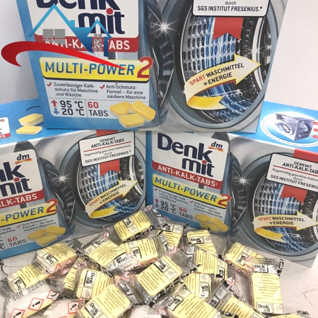 Dùng thử 2 viên tẩy lồng máy giặt Denkmit Đức, làm sạch lồng giặt [Quà tặng]
