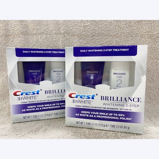 Bộ đôi kem đánh răng Crest 3D White Brilliance 2 Step Toothpaste