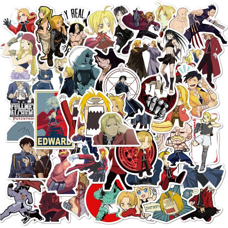 Sticker ANIME EDWARD nhựa PVC không thấm nước, dán nón bảo hiểm, laptop, điện thoại, Vali, xe, Cực COOL #146