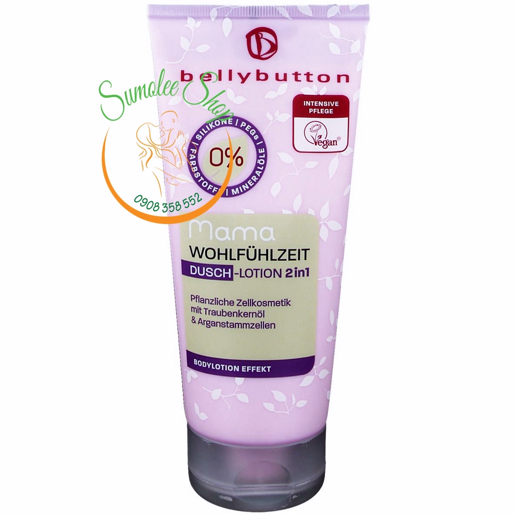 Sữa Tắm Cho Bà Bầu Bellybutton Mama 2in1 200ml - Nội Địa Đức