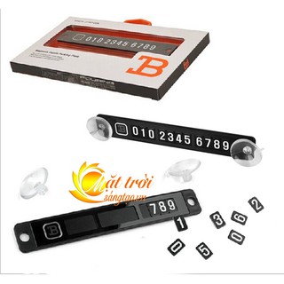 Bảng số điện thoại gắn táp lô ô tô.