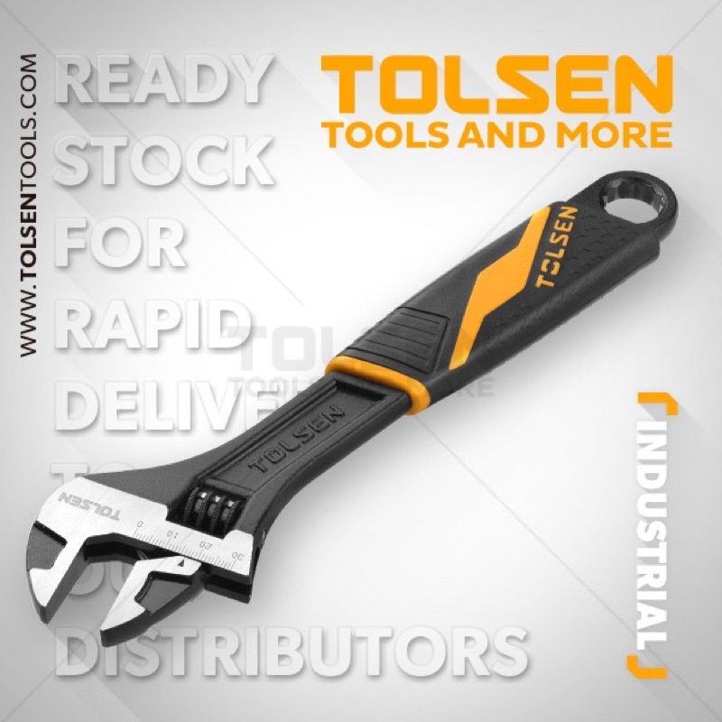 Mỏ lết 10 inch thép đen Tolsen 15310 (dòng công nghiệp)