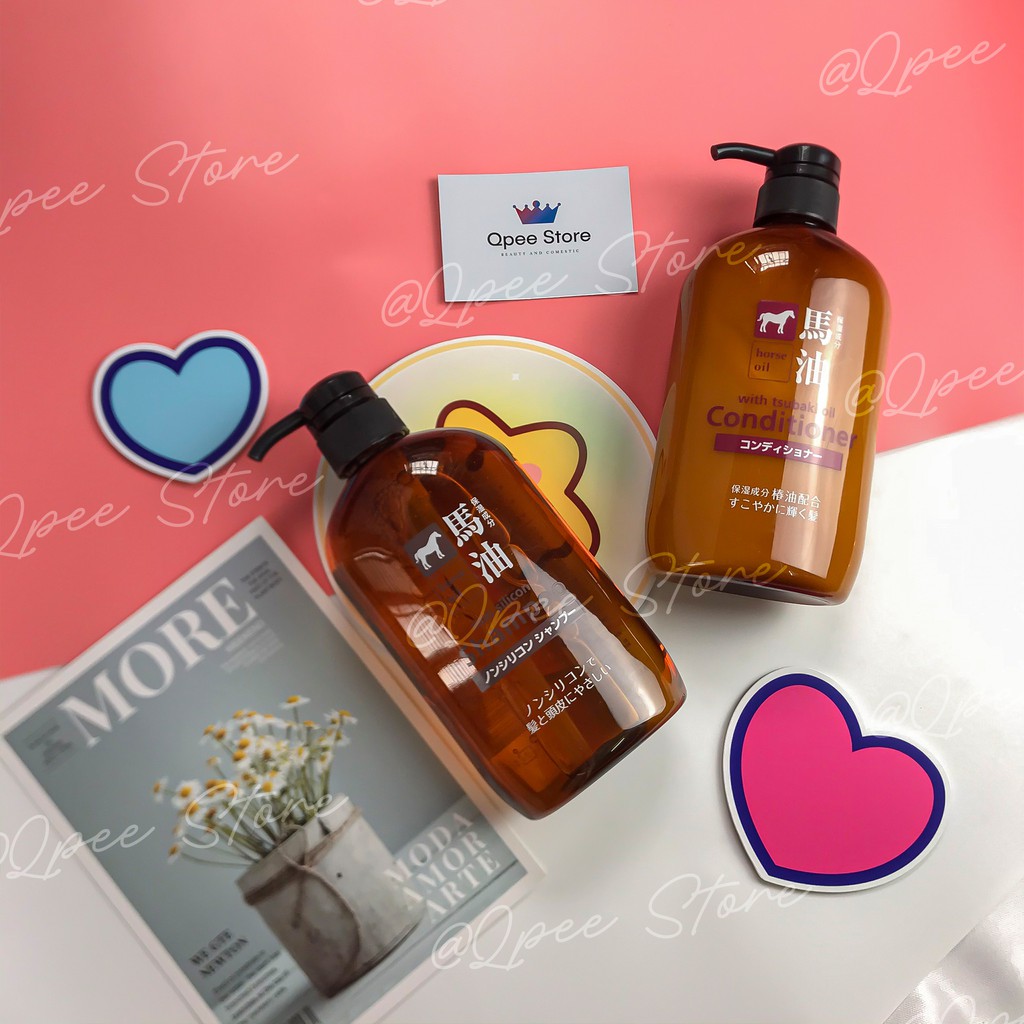 ✅ Dầu gội xả mỡ ngựa Horse Oil Nhật Bản 600ml - QPEESTORE
