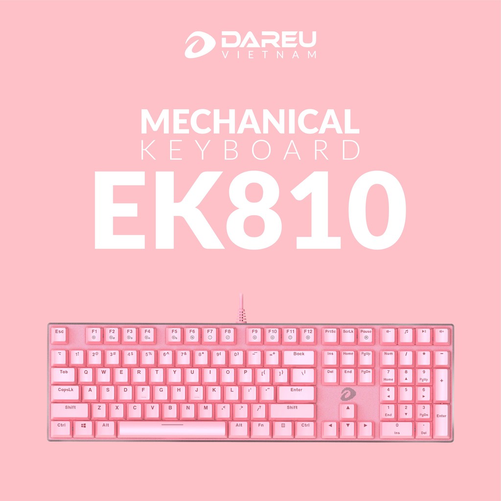 Bàn phím cơ Gaming DAREU EK810 104 KEY-Bảo hành chính hãng 24 tháng