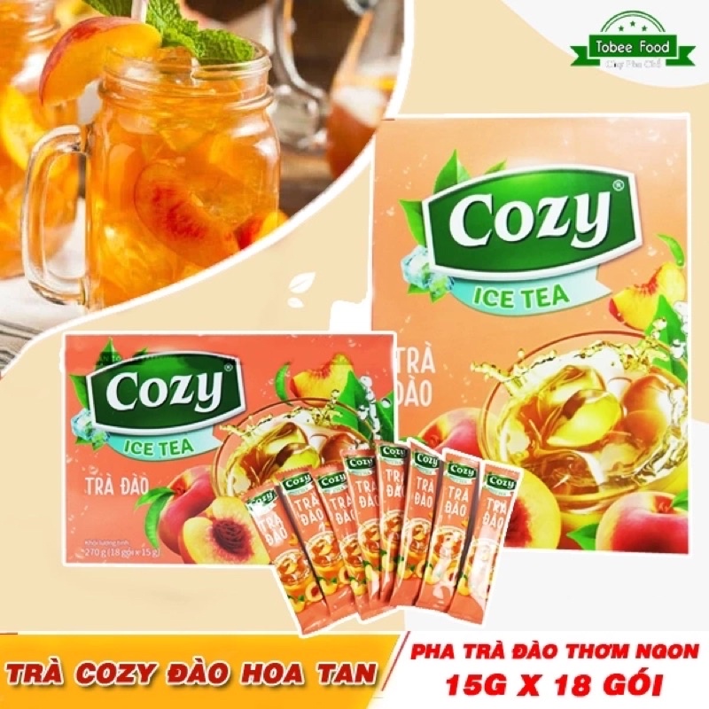 Trà cozy hòa tan, trà cozy vị đào, vị chanh