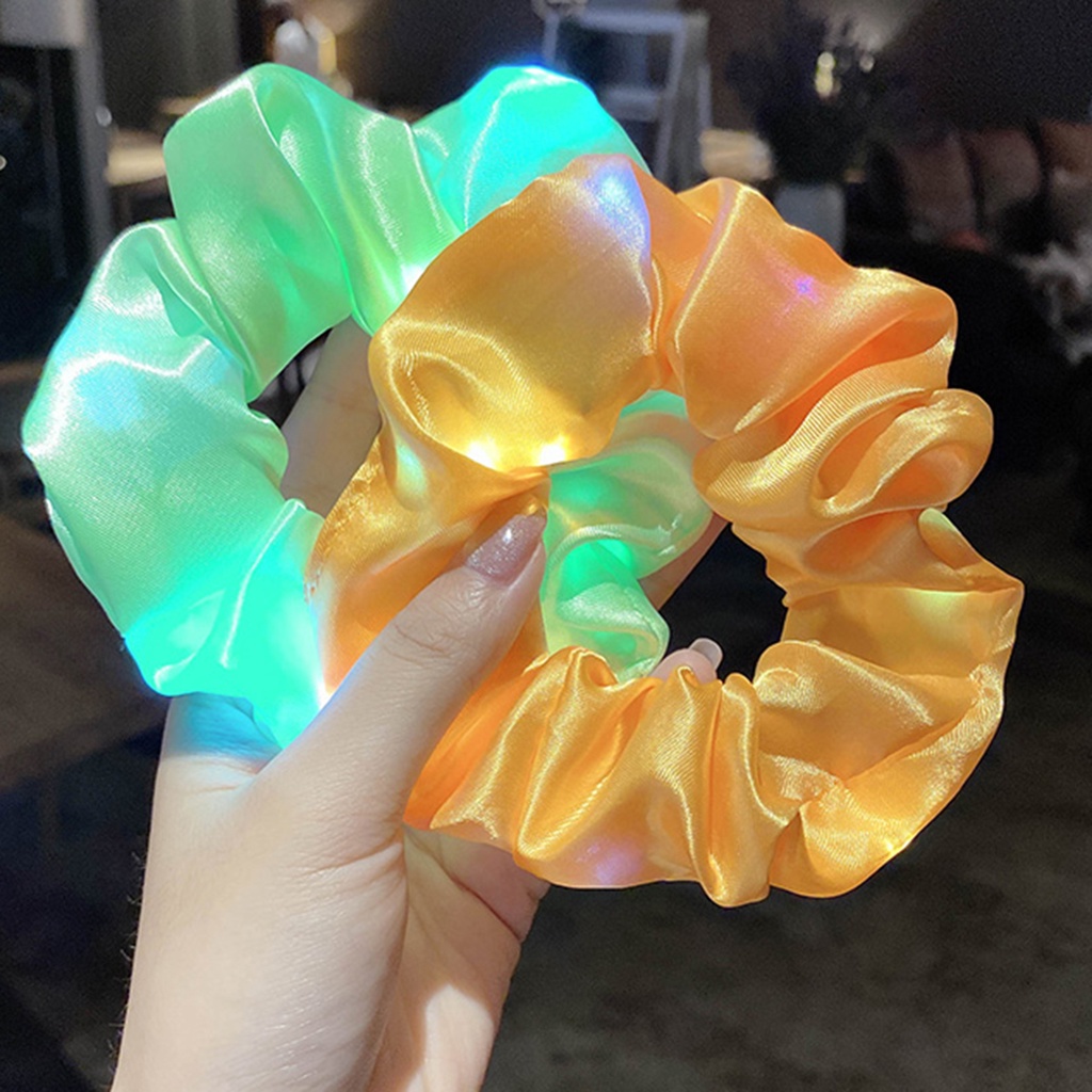 Dây Buộc Tóc Đuôi Ngựa Có Đèn Led Phát Sáng Co Giãn