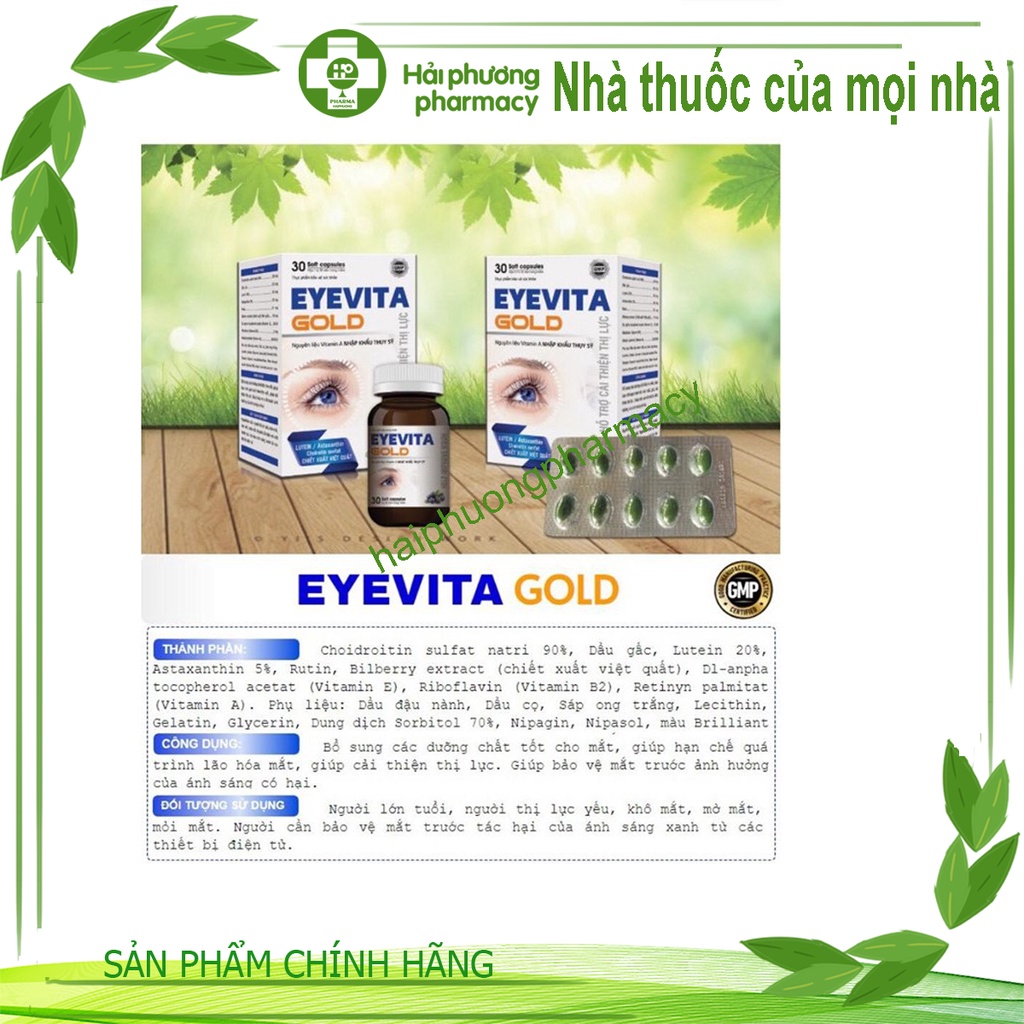Eyevita Gold - Viên uống bổ mắt (Hộp 30 viên)