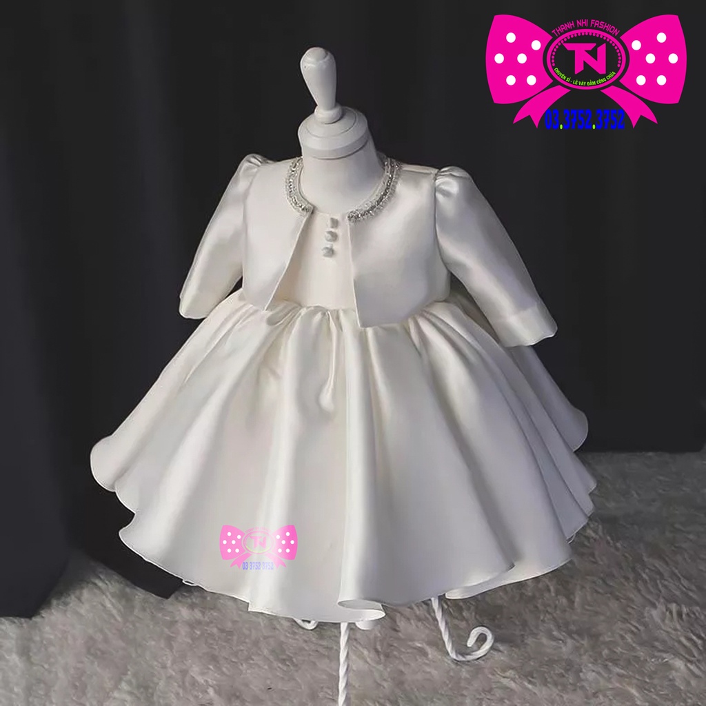 Váy bé gái Taffa Trắng phong cách Phương Tây  - Váy Công Chúa TN23322008