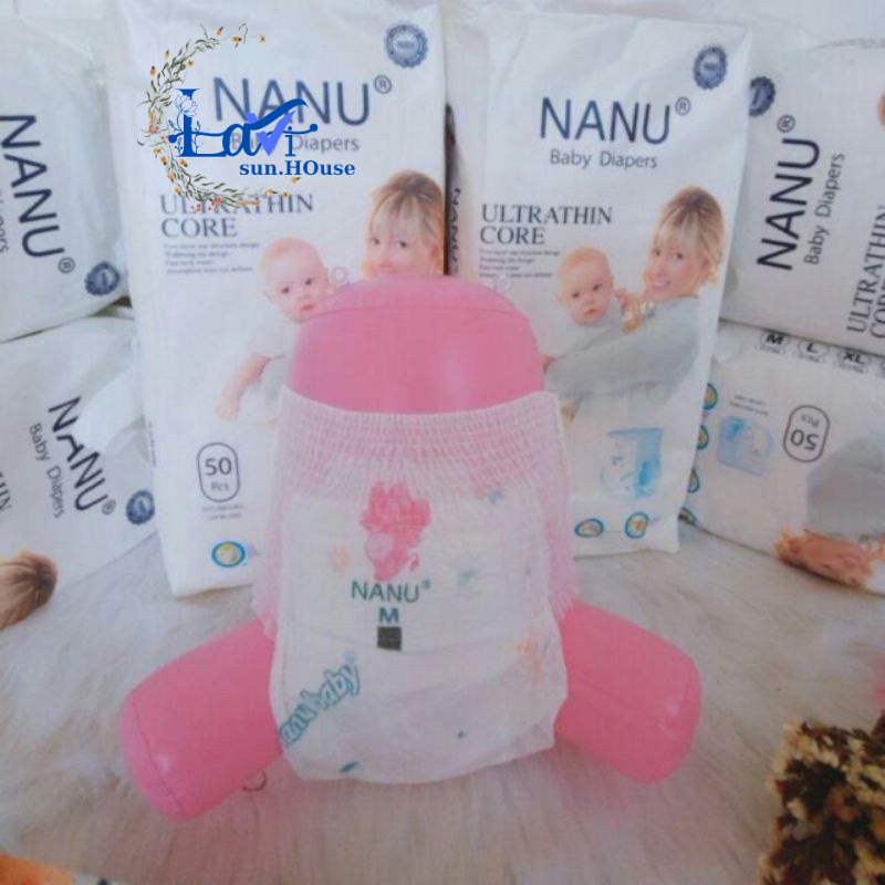 [HCM]Tã bĩm quần NANU 50 miếng xuất nhật đủ size M/L/XL/XXL/XXXL