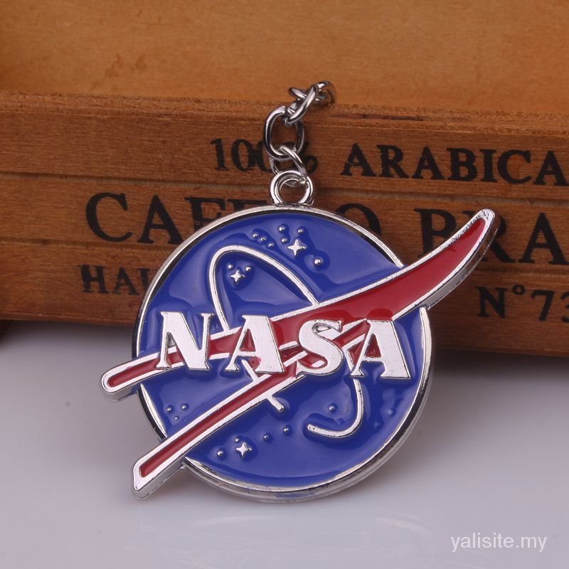 Móc khóa bằng hợp kim họa tiết hoạt hình NASA phong cách Âu Mỹ thời trang cho nam