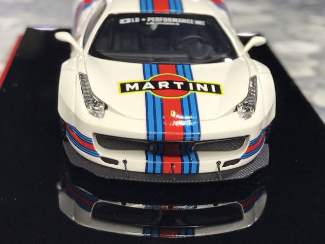 Xe Mô Hình Ferrari 458 Italia Racing Limited 299pcs 1:64 Scale Mini ( Martini )