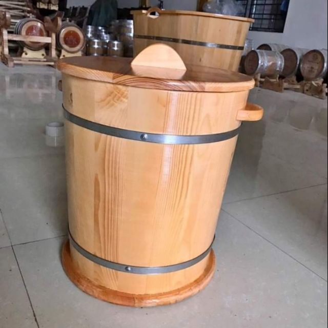 Thùng đựng gạo gỗ 10kg