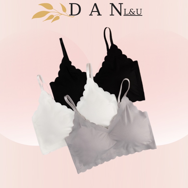 Áo Ngực Su 2 Dây Cài Sau Gân Tăm Chất Mát Lịm Quyến Rũ DAN L&amp;U 2035