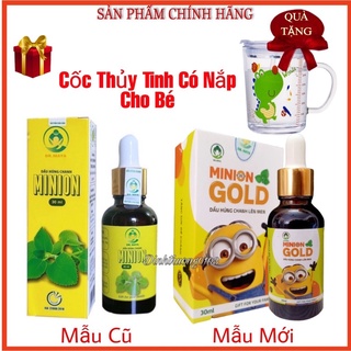 Dầu Húng chanh minion 30ml - Tinh dầu húng chanh tần dầy tặng cốc thủy tinh