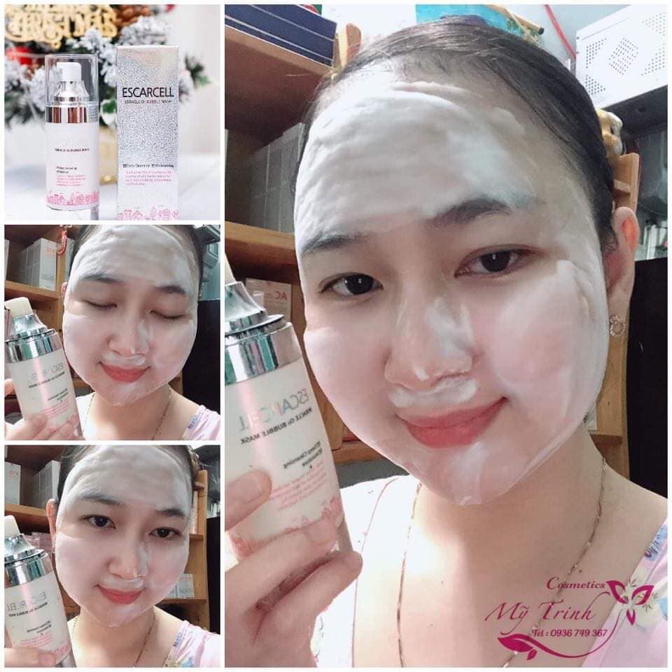 TẨY TẾ BÀO CHẾT Mặt nạ bong bóng 8 in 1 Escarcell Miracle Bubble O2 Mask Skinaz Hàn Quốc CHÍNH HÃNG