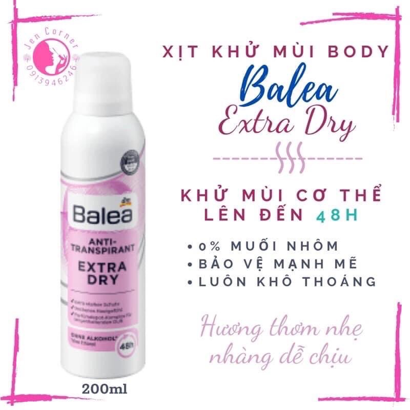 Xịt khử mùi, xịt thơm toàn thân Balea 200ml