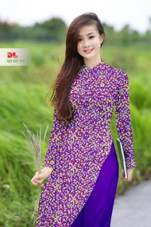 Vải áo dài hoa nhí