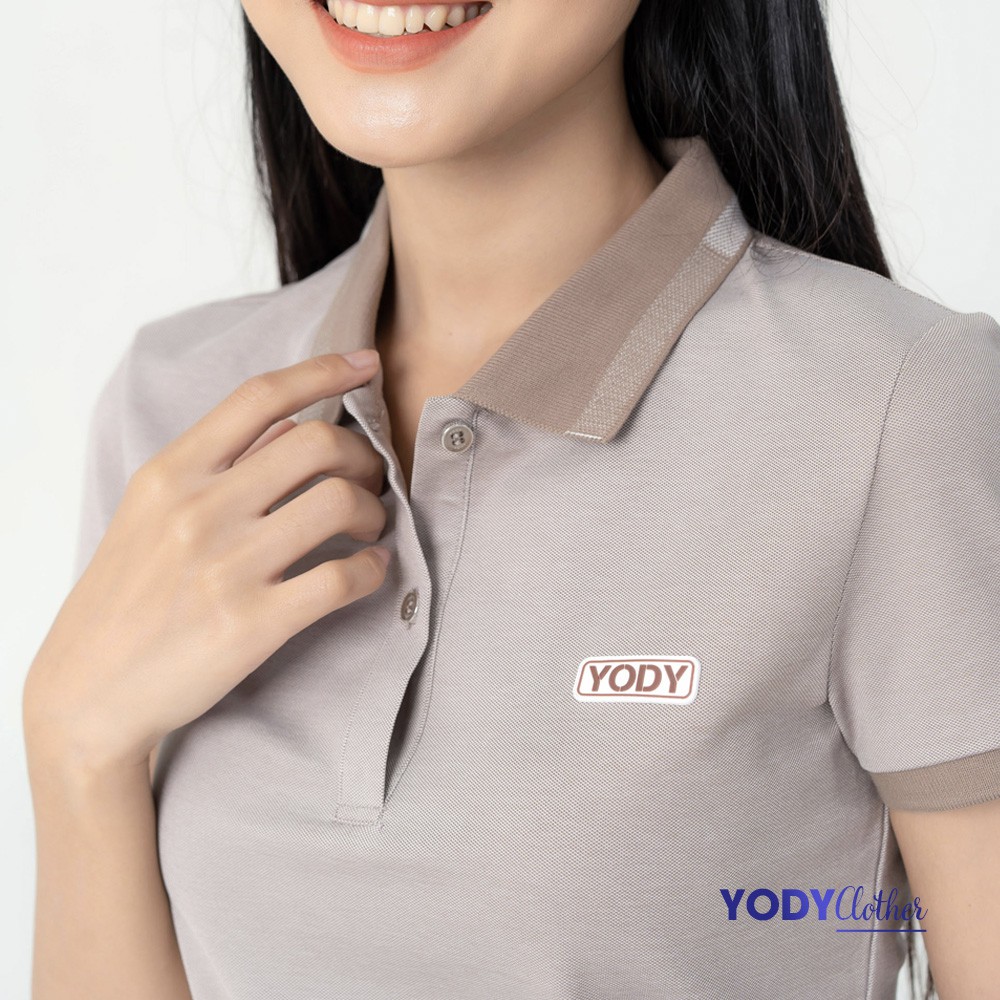 Áo thun polo nữ YODY mắt chim ngắn tay cotton có cổ cao cấp thoáng mát APN3340 | BigBuy360 - bigbuy360.vn