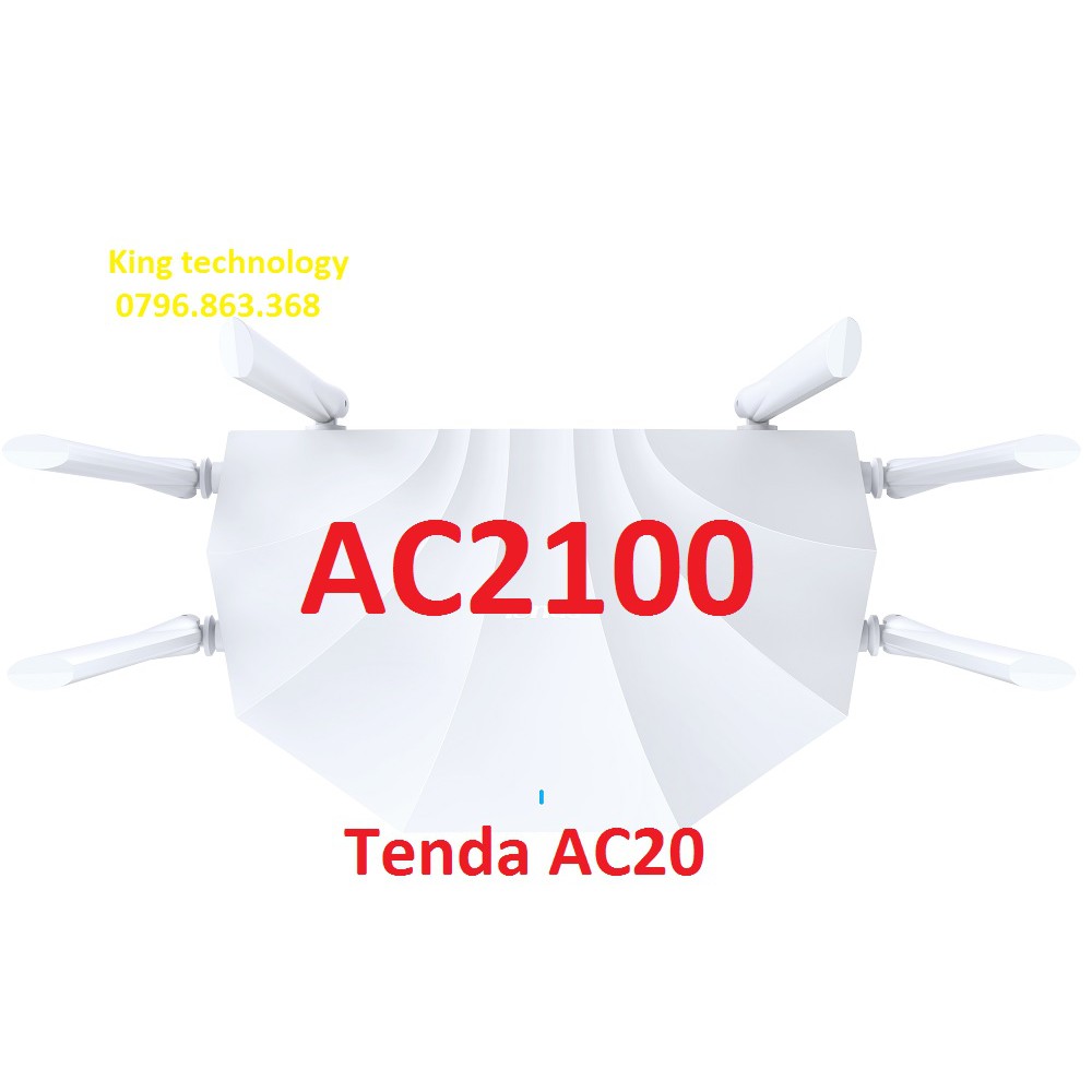 Tenda AC20 Không Dây 2.4G / 5G AC2100 Wifi 2 Băng Tần Khuếch Đại Tiếp Sóng Không Dây PPPOE | BigBuy360 - bigbuy360.vn
