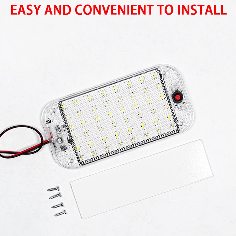 Đèn LED SEAMETAL DC12-85V 10W 48 bóng siêu mỏng gắn trần xe hơi thông dụng