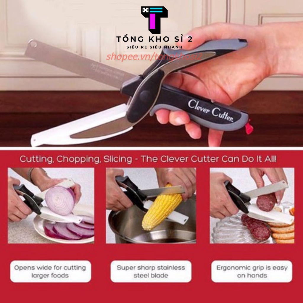 PVN6592 Kéo cắt tỉa đa năng 3 in 1 clever cutter T2