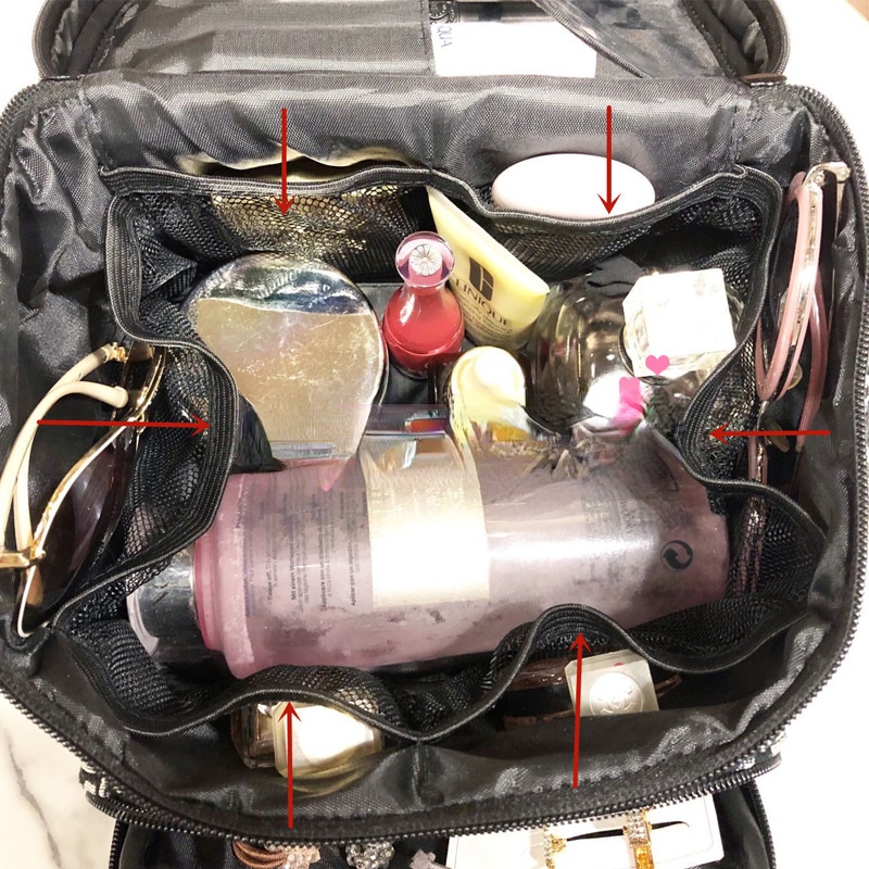 Túi Đựng Mỹ Phẩm Cỡ Lớn In Chữ Đa Năng Chất Lượng Cao