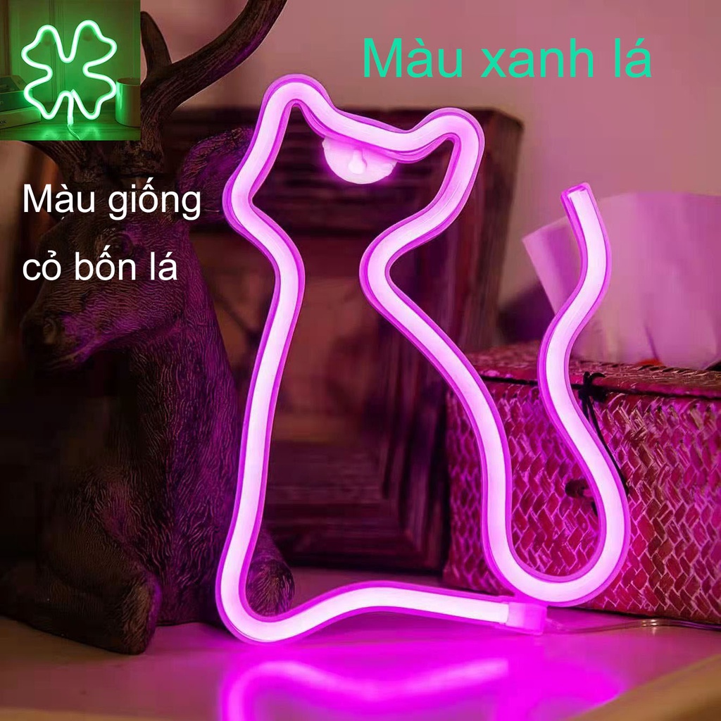 Đèn LED Trang Trí Phòng Ngủ, Phòng Khách, Nhà Cửa Đèn LED Neon Ánh Sáng Lung Linh, Sử Dụng Pin Hoặc Cắm Điện Tiện Lợi