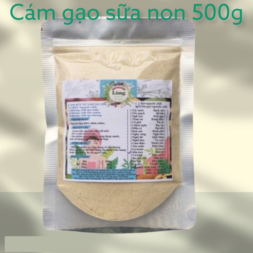 Tinh Cám gạo Sữa non Thật 500g nguyên chất thiên nhiên 100% có giấy ĐKKD và VSATTP Ling