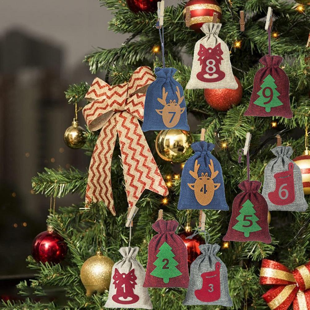 PINEVN Bộ 24 Lịch Đếm Ngược Bỏ Túi Hình Kẹo Dễ Thương