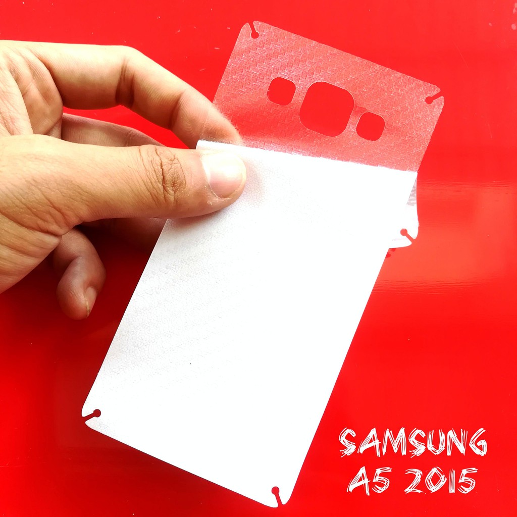 Miếng Decal Dán Lưng Samsung A5 2015 Nhám Trong Carbon