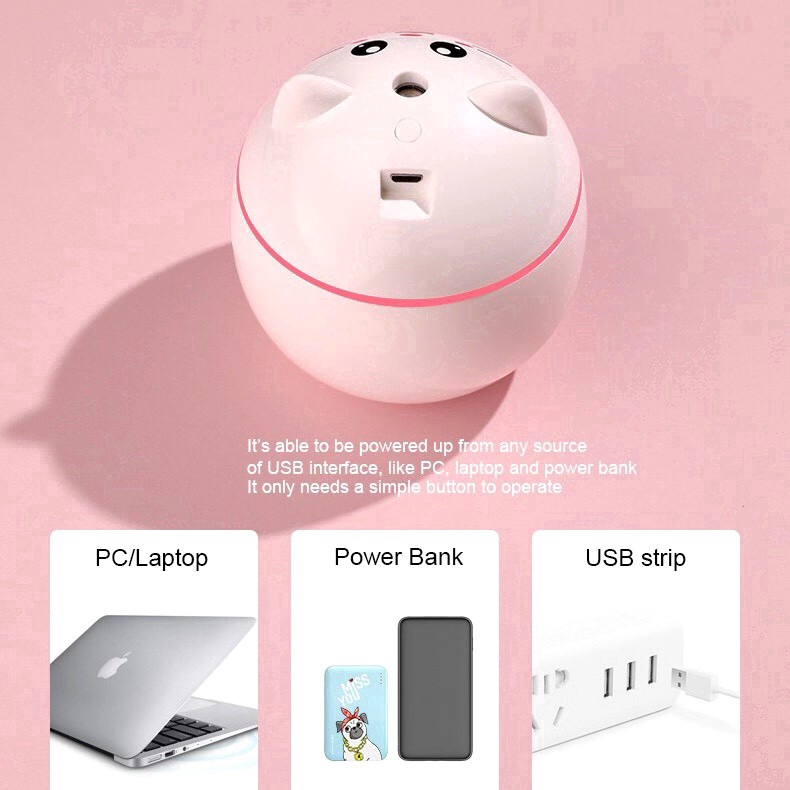 Máy Phun Sương Tạo Ẩm Loại Nhỏ 300ml Tiện Dụng Mèo May Mắn Dễ Thương MIGU.VN