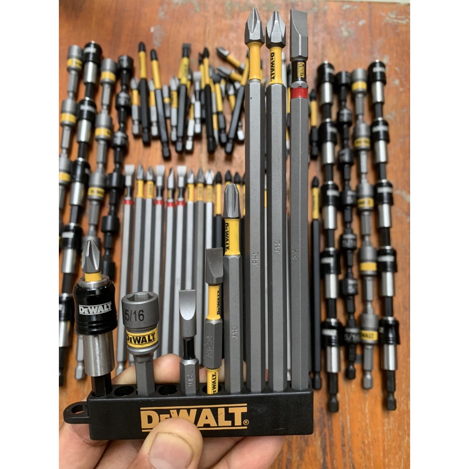 Bộ mũi vít PH1 PH2 PH3 SL6 SL8 đầu chuyển bu lông đầu nối vít đầu bắn tôn Dewalt thông dụng