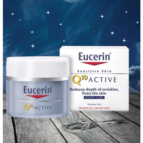 Kem Dưỡng Ban Đêm Ngăn Lão Hóa Eucerin Sensitive Skin Q10 Active Night Cream 50ml