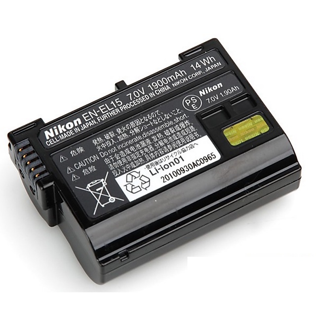 Pin cho Nikon EN-EL15 2550mAh cho Nikon D500 D600 D750 D800 D800E D7000 D7100 D810 D7200E