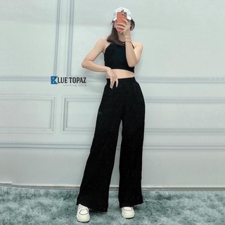 áo crop len tăm cổ yếm