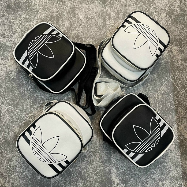 Túi da đeo chéo adidas nam nữ, chất da mềm dữ fom cực tốt, túi thể thao chống nước loại xịn - Z55A58