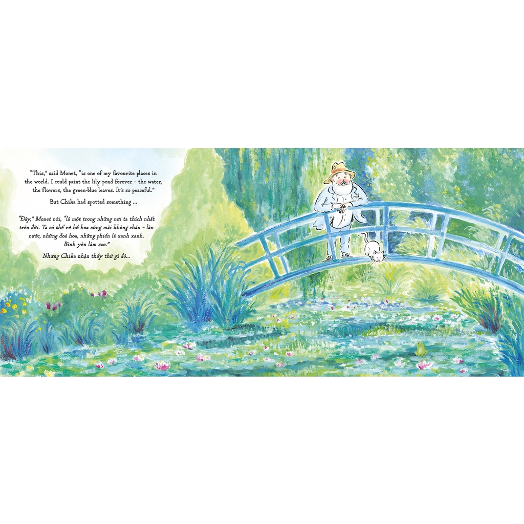 Sách Thiếu Nhi Song Ngữ | Monet’s Cat – Nàng Mèo Của Monet |  San Hô Books.