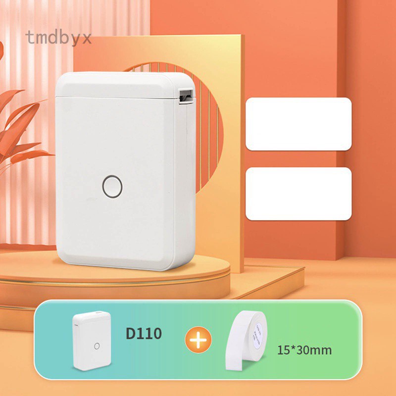 Tmdbyx Máy in nhãn hiệu bluetooth không dây Niimbot D110 cao cấp dễ dùng dành cho Android / Ios