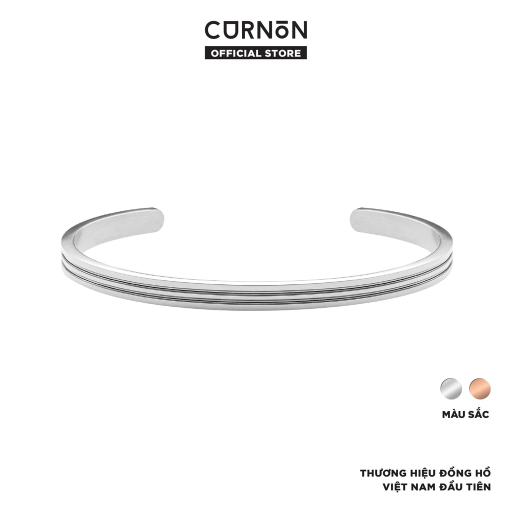 Vòng tay nữ Curnon Cleo Cuff - trang sức phụ kiện đeo tay thời trang, thiết kế basic kèm các đường sọc cá tính