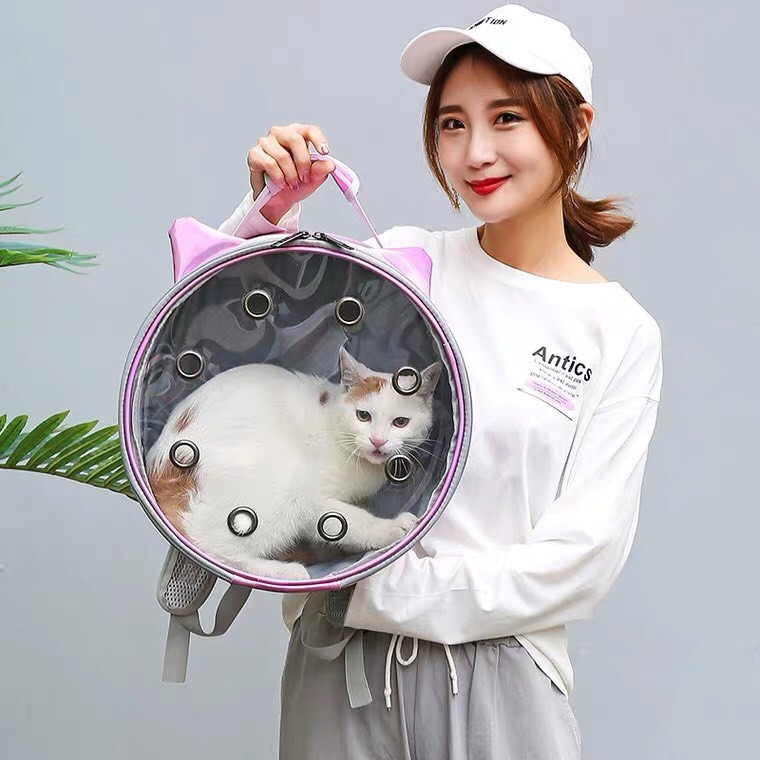 [ HÀNG CAO CẤP ] Balo phi hành gia tai mèo chất lượng da dành cho thú cưng cao cấp