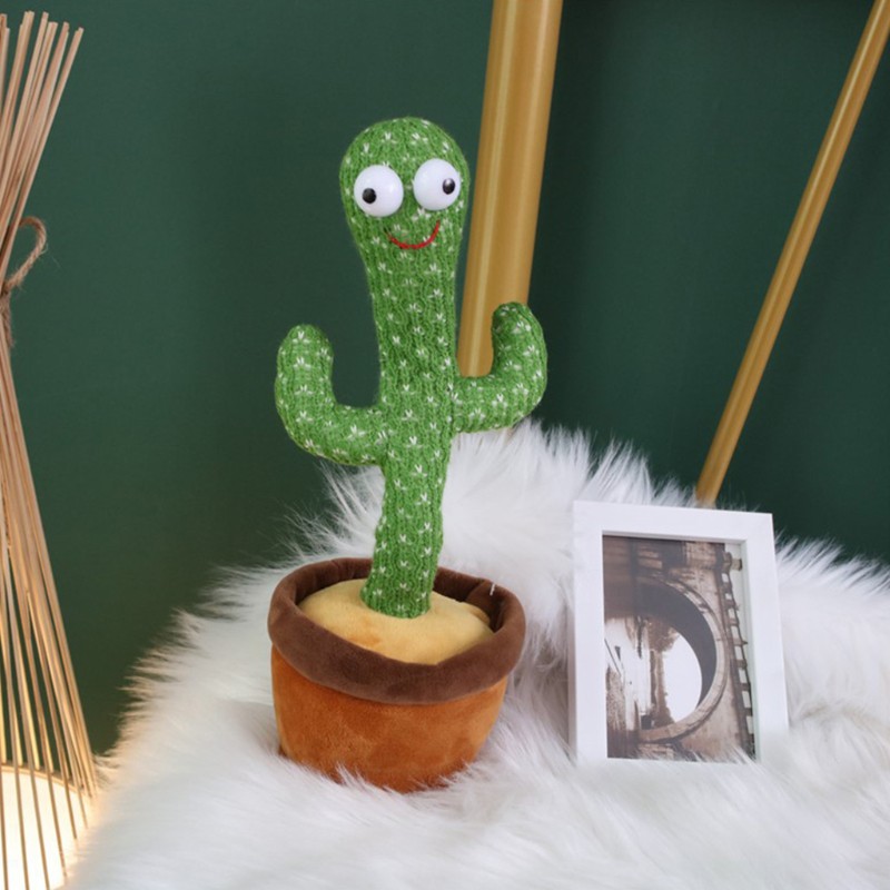 Giá thấp nhất♈✸☫Nhà máy nhảy điện 32cm vui nhộn Cactus Đồ chơi nhồi bông sang trọng có nhạc cho trẻ em Quà tặng trang tr