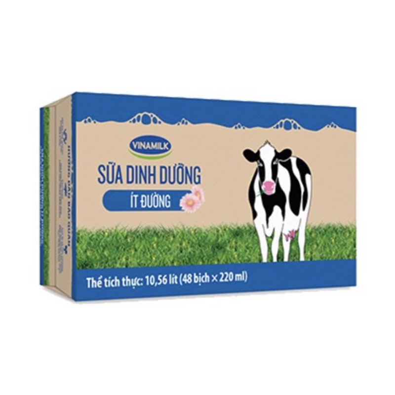 Thùng 48 bịch sữa dinh dưỡng Vinamilk 220ml x 48 bịch