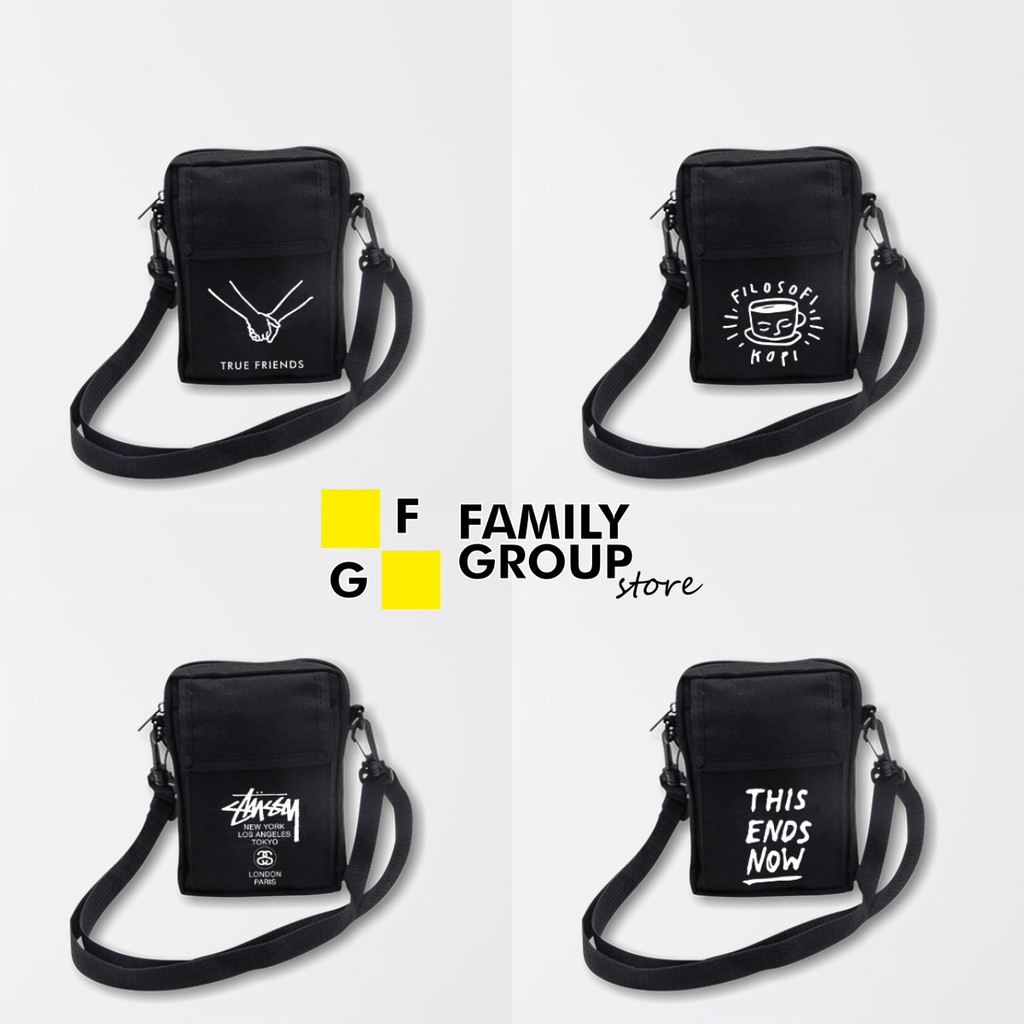 STUSSY Túi đeo chéo mini thời trang cho nam và nữ