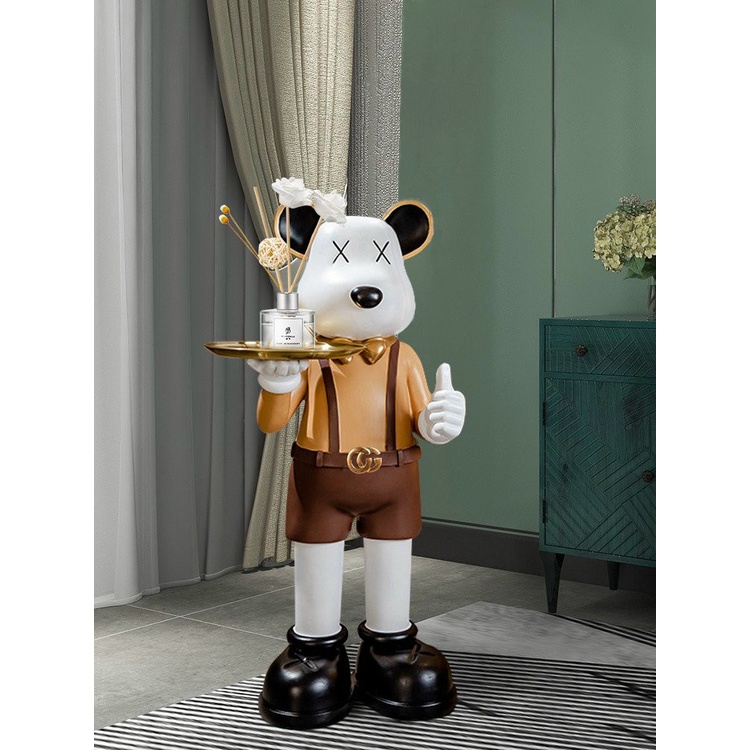 Gấu BearBrick-Khay để đồ hình Gấu BearBrick sang chảnh-Mã 4403A-kt 36x41x75cm-decor nhà của,kệ,tủ,quà tặng đẹp