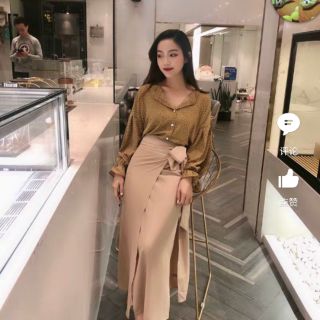 Chân váy đắp chéo hot hit màu nude😍