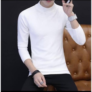 Áo len nam trơn cổ tròn màu trắng chất liệu len cao cấp dáng ôm nhẹ phù hợp cho cả nam và nữ hoặc làm áo đôi