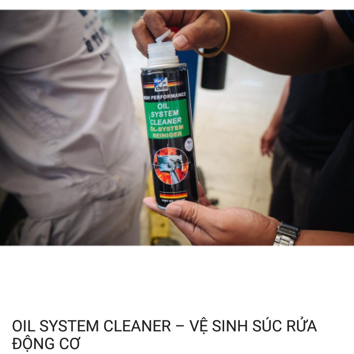 Dung dịch súc động cơ,vệ sinh máy Bluechem Oil System Cleaner 250ml